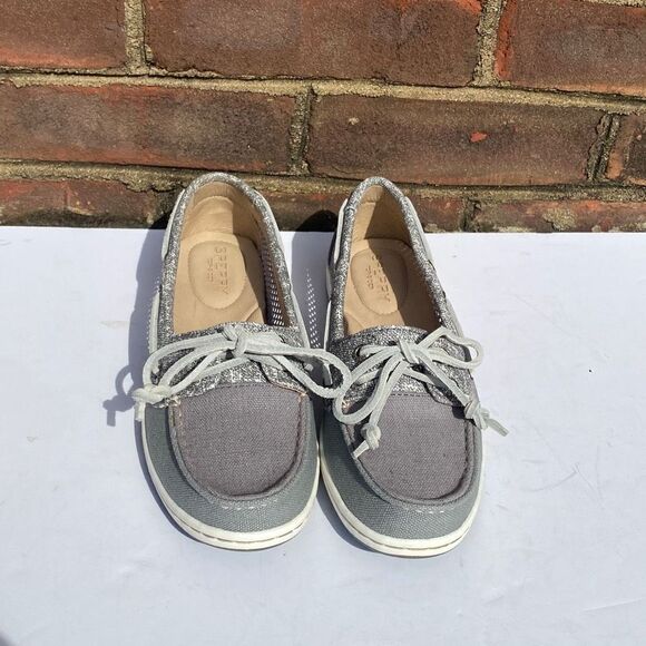 Sperry Sand Grey Canvas Firefish Core Top-Sider Boat Slip On Shoe Size 5 NEW - Picture 3 of 10